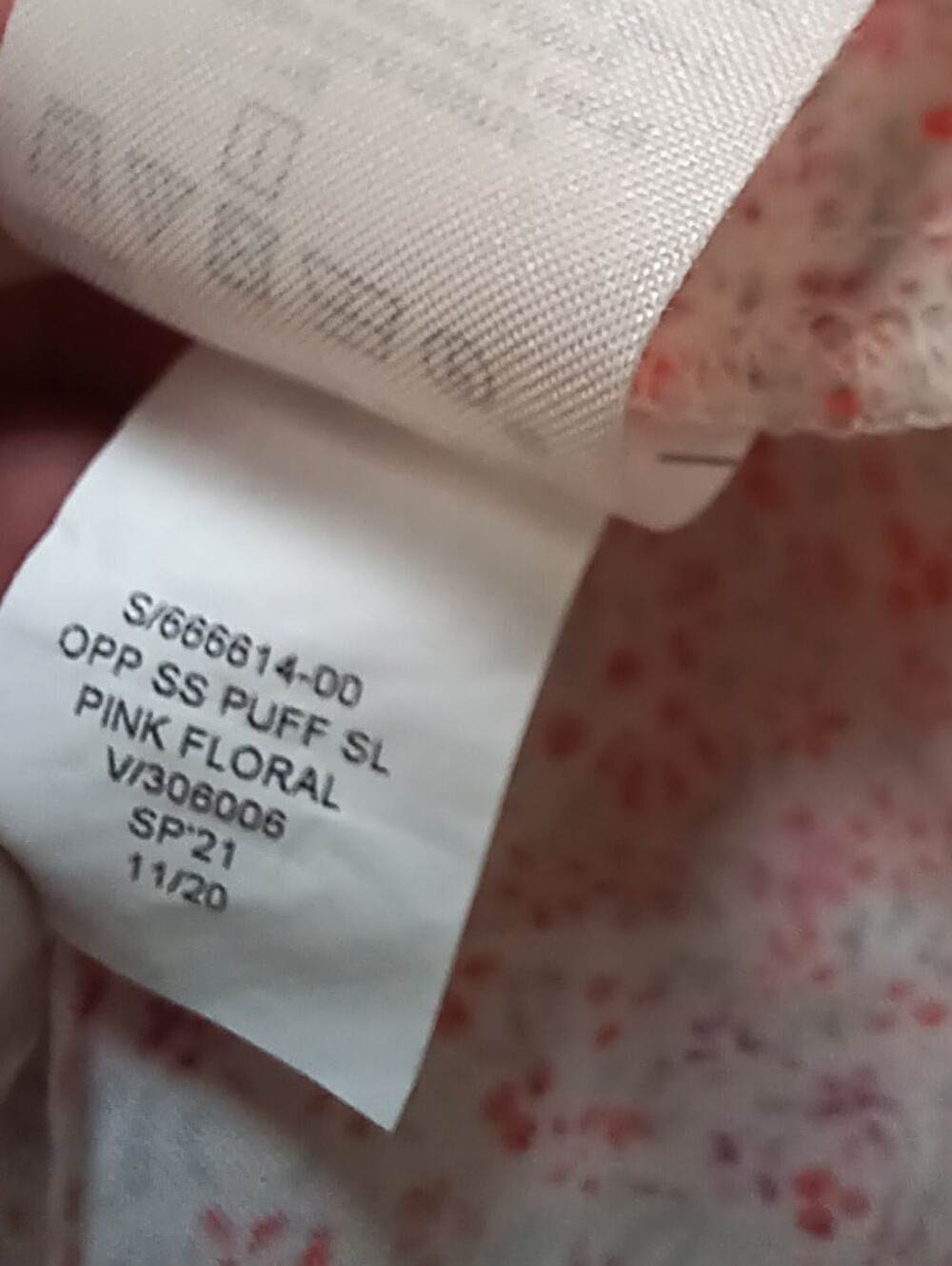 BANANA REPUBLIC Pink Floral Sundress Cotton Puff Sleeve Print Cottagecore Size M - Picture 11 of 12